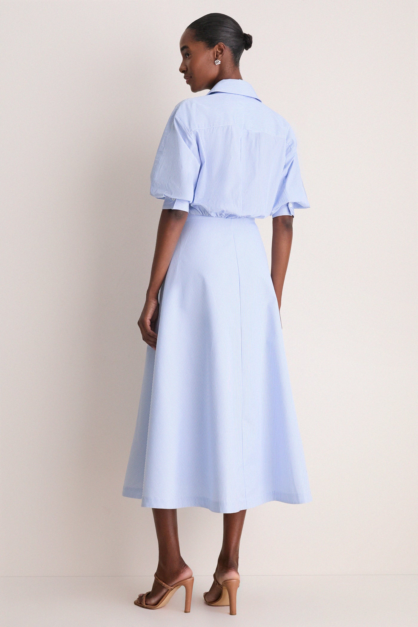 Cornflower Stripe Eleanor Midi Dress