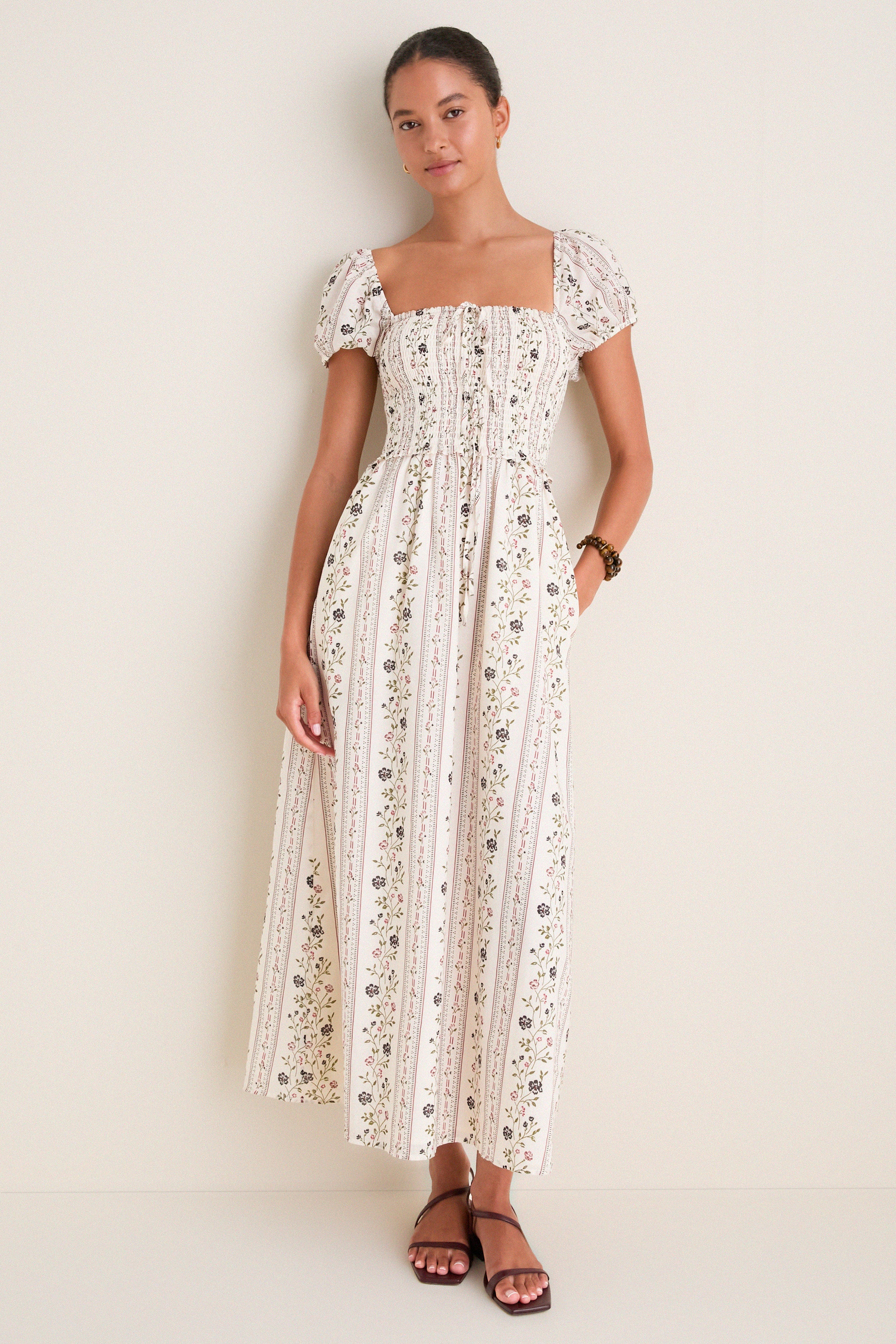 Thyme Floral Aster Nap Dress