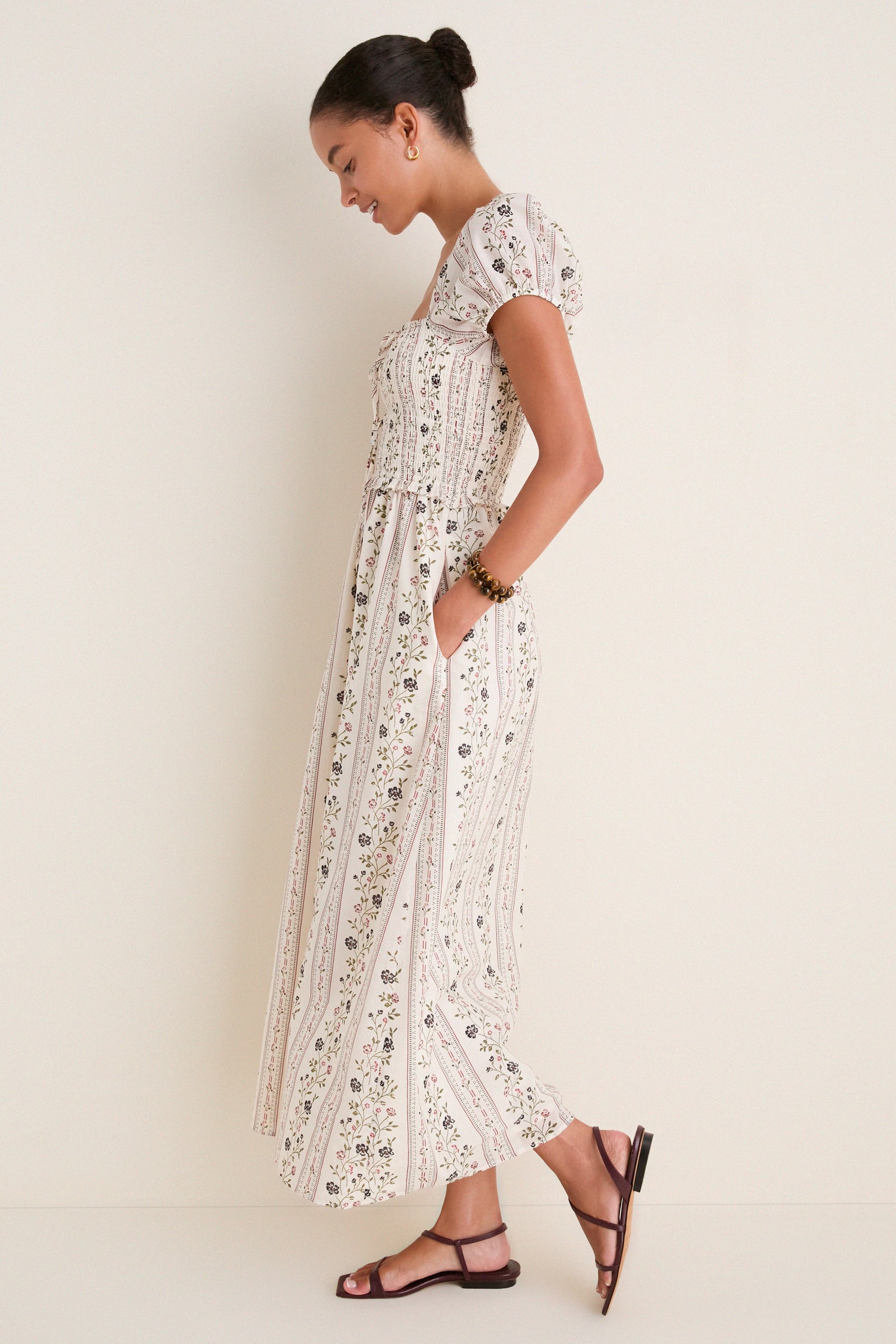 Thyme Floral Aster Nap Dress