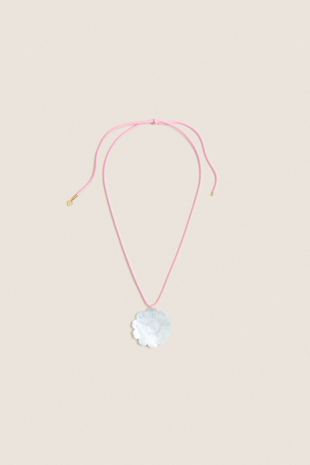 Exclusive Mother of Pearl Daisy Cord Necklace