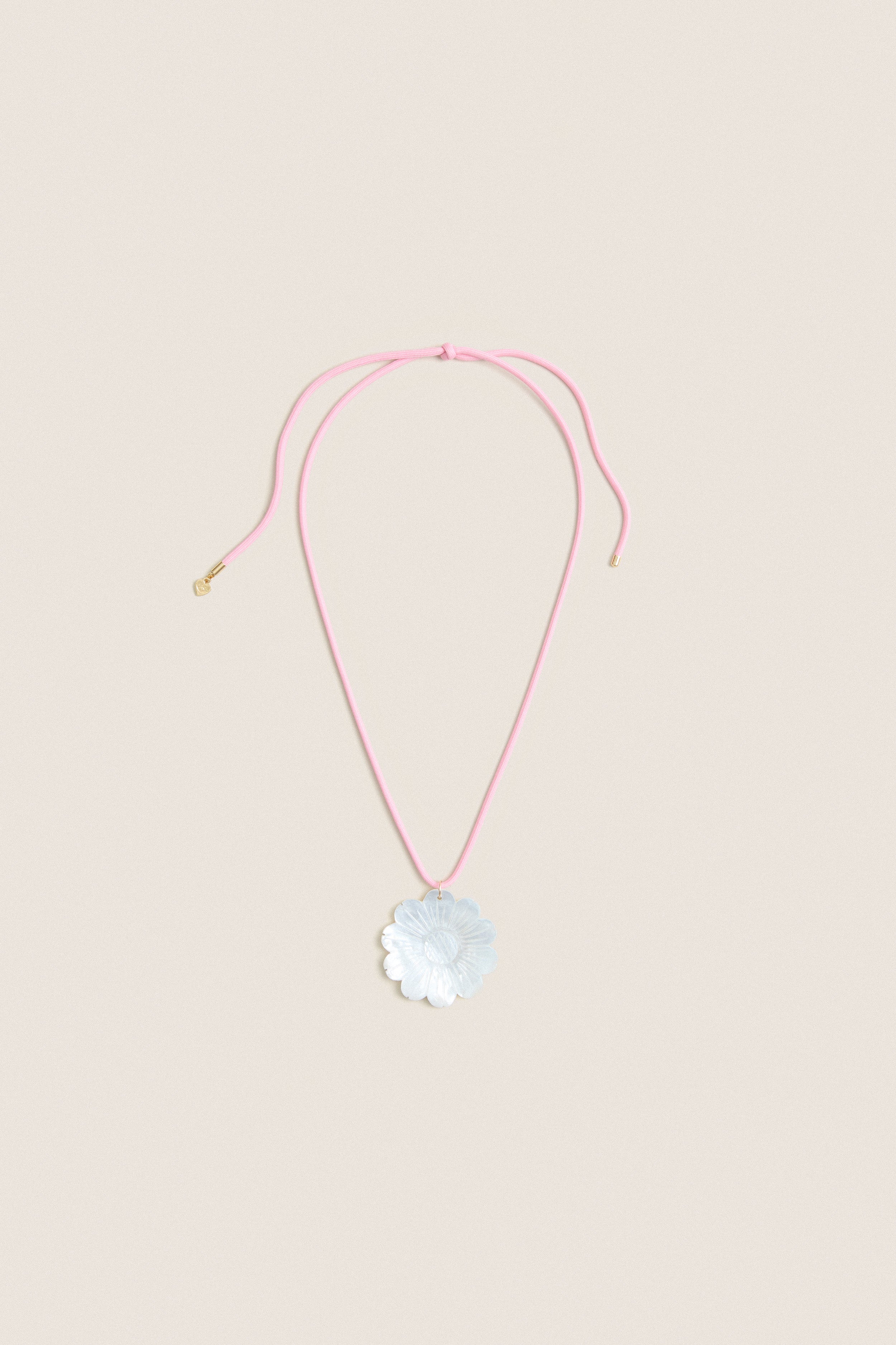 Exclusive Mother of Pearl Daisy Cord Necklace