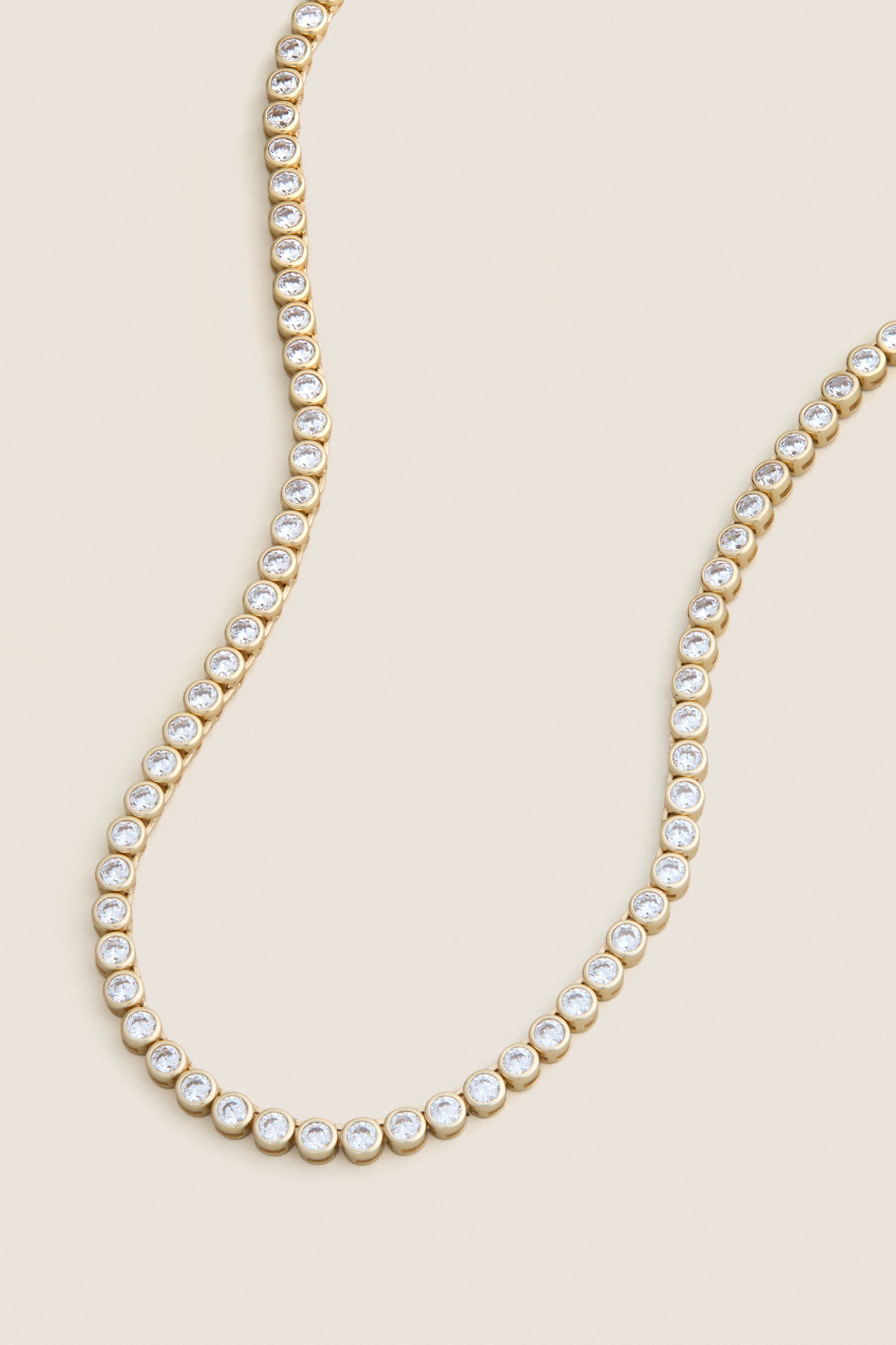 Bezel Tennis Necklace