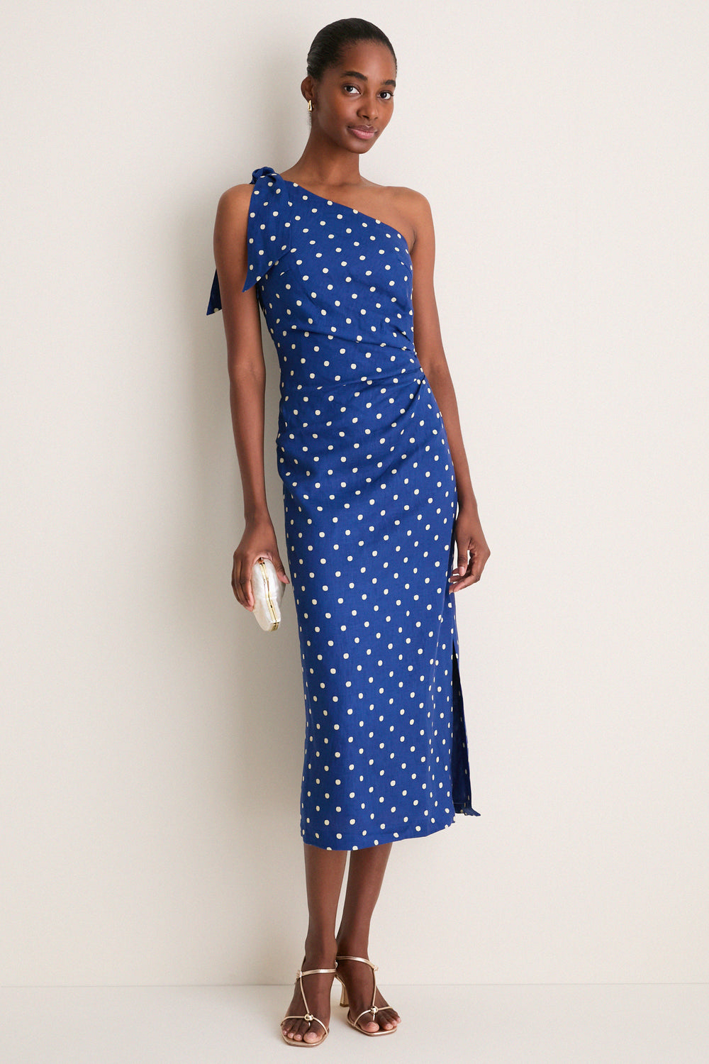 Navy and Yellow Lily Midi Dress | Kivari Navy and Yellow Lily Midi Dress | Kivari