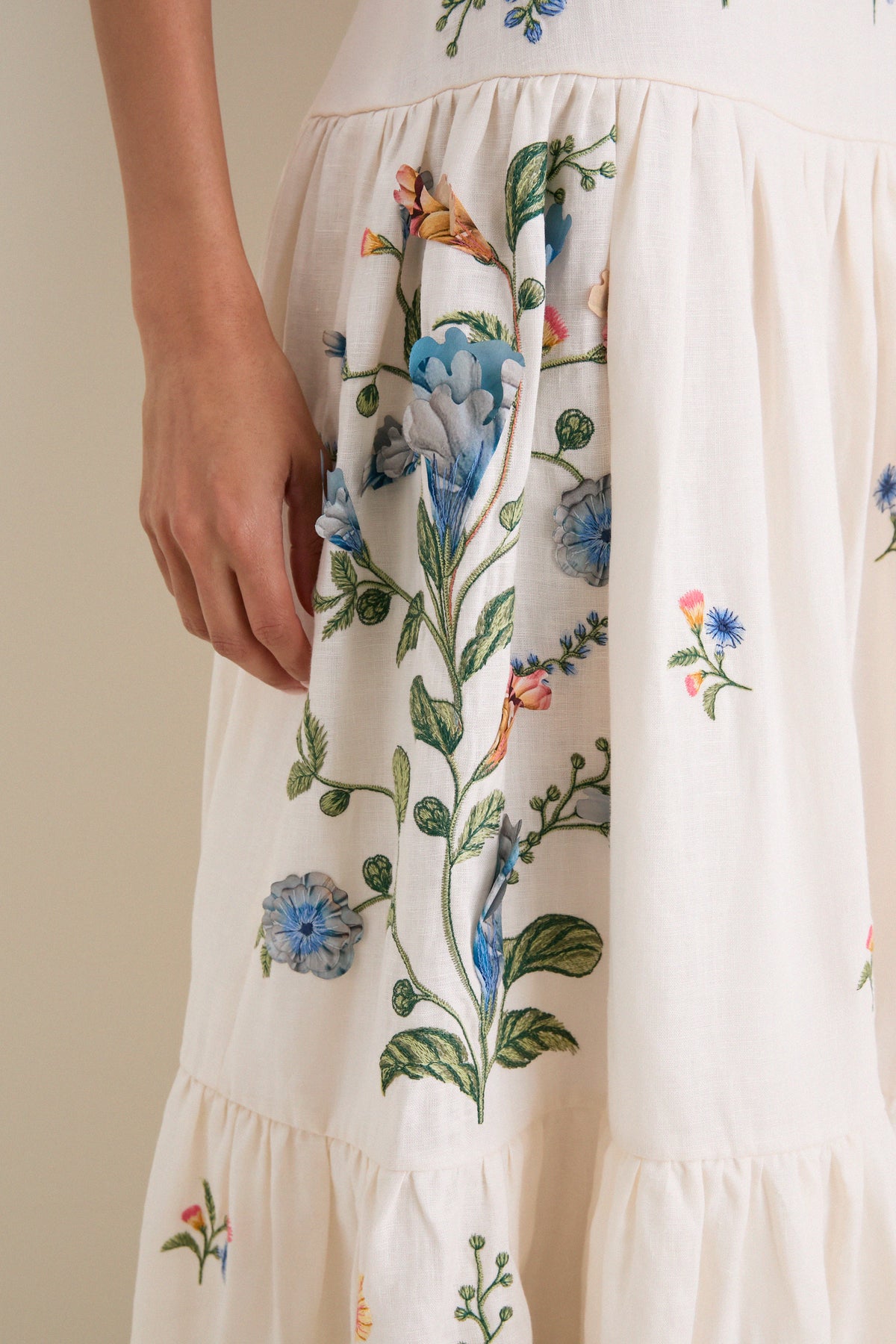 Brisa Embroidered Lima Maxi Dress