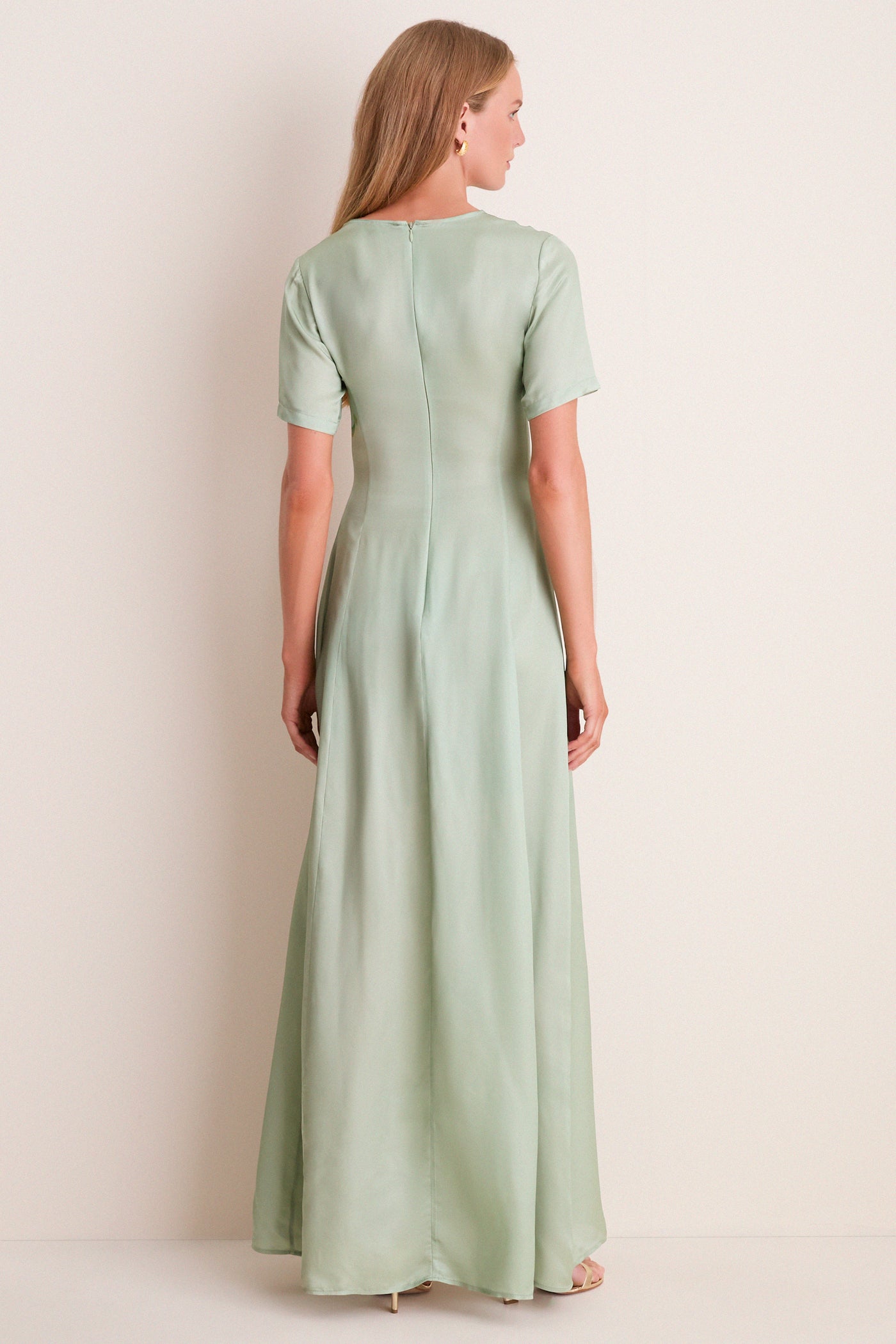 Green Tulip Print Alice Maxi Dress | Leo Lin