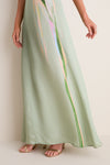 Green Tulip Print Alice Maxi Dress