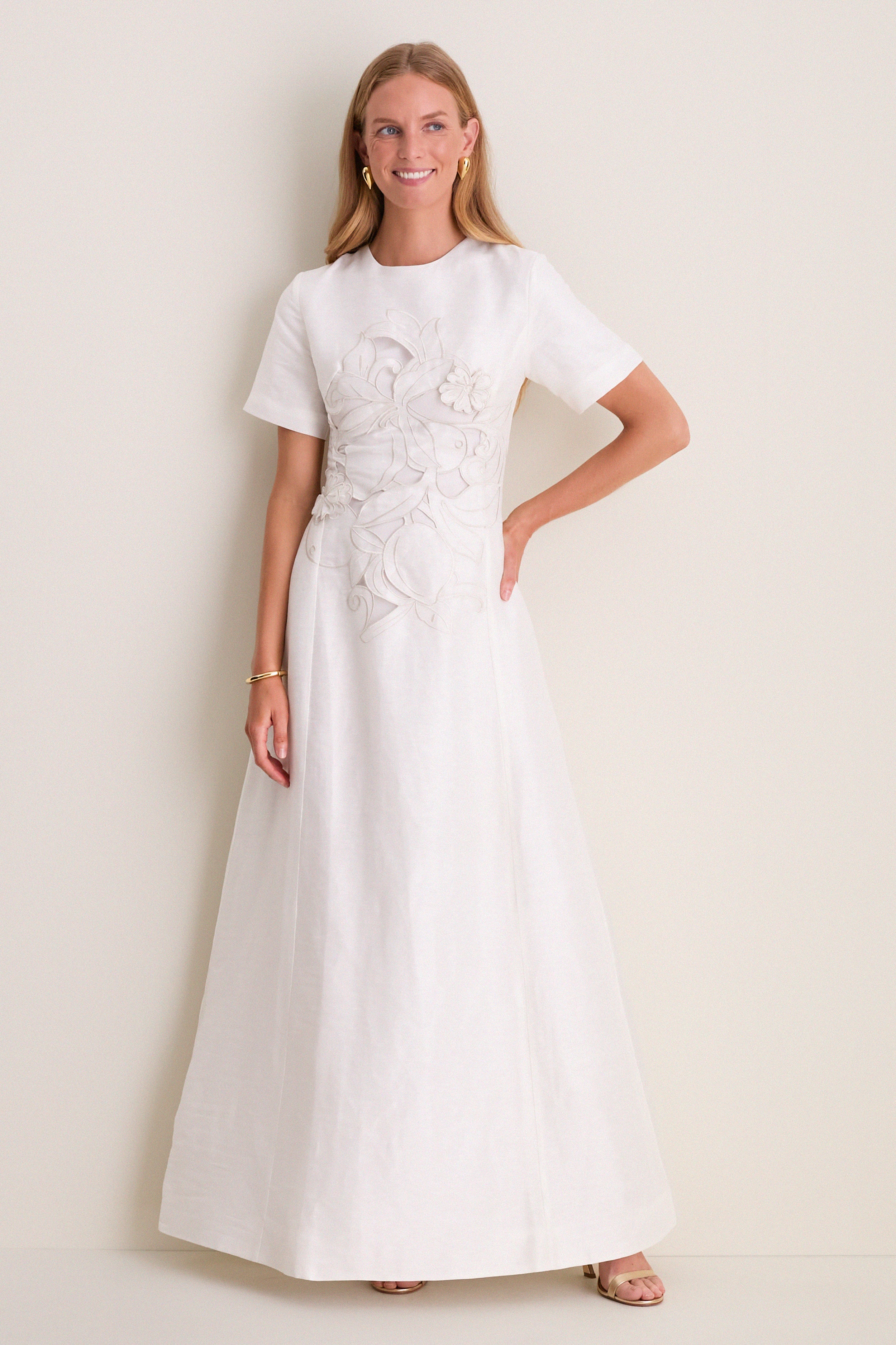 Snow Alice Applique Maxi Dress | Leo Lin