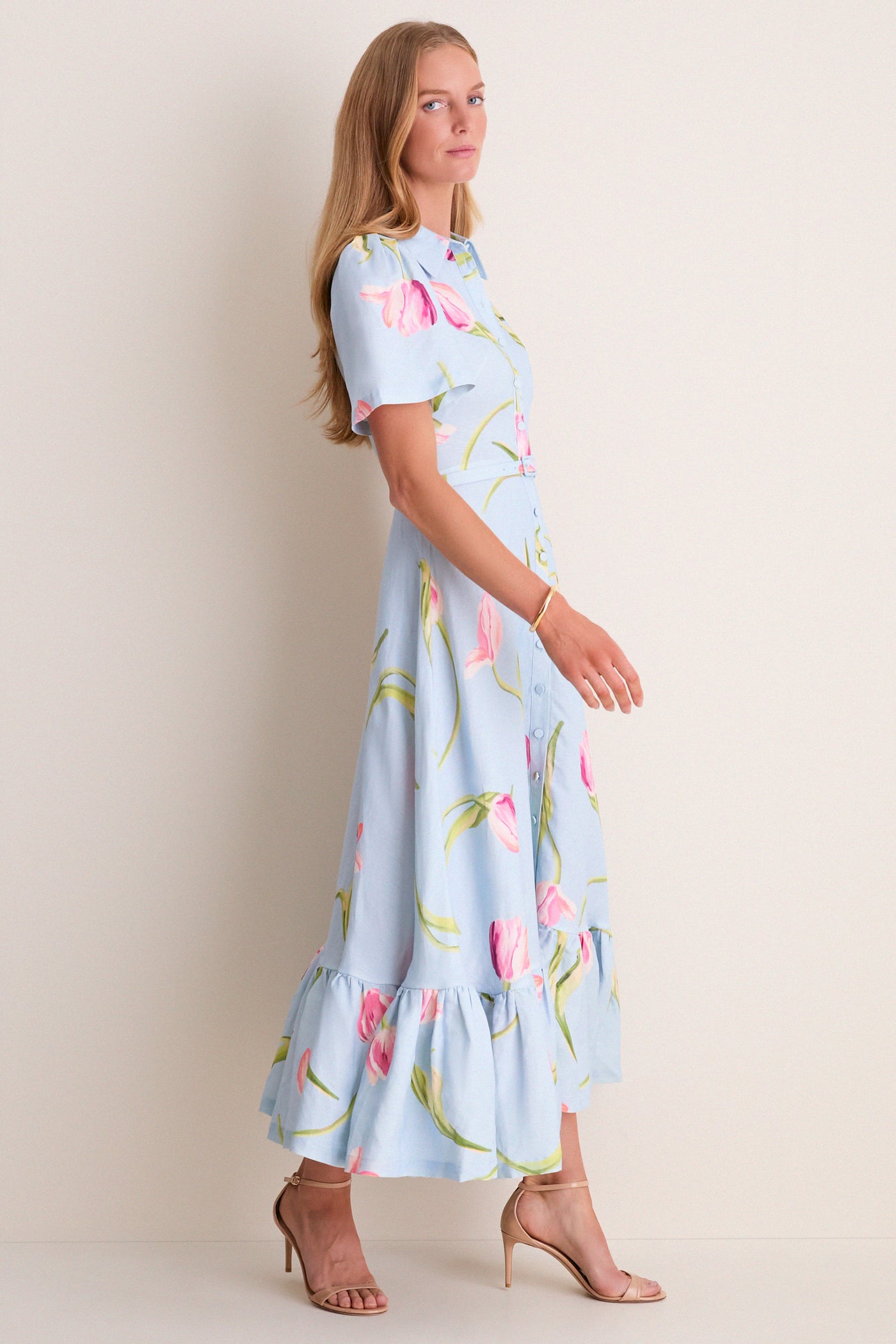becca midi dress Damson Madder Becca Midi Dress In Pink - 30% Off