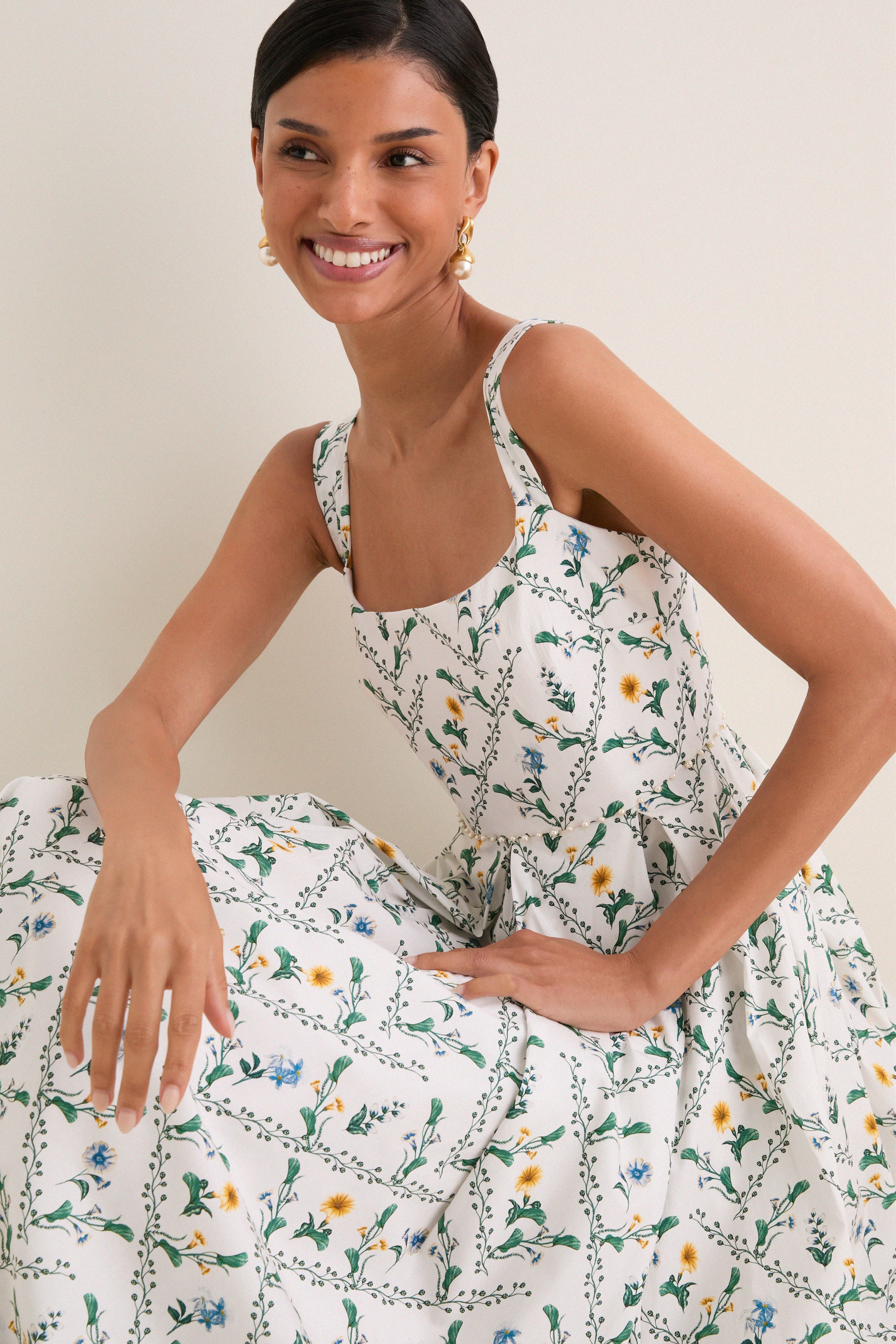 Brisa Alcaparra Midi Dress