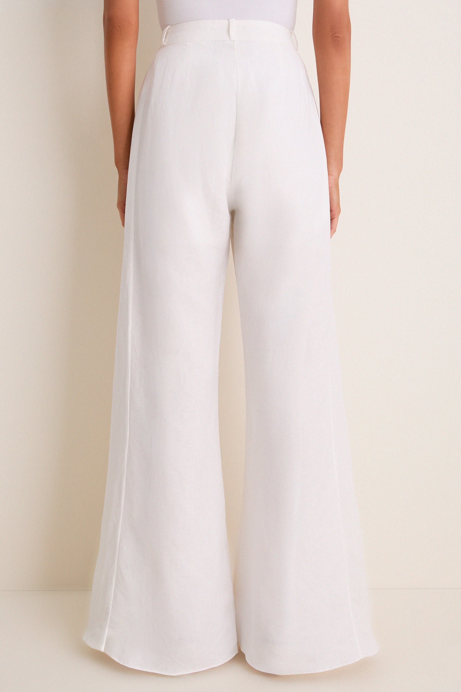 White Timeless Wide Leg Pants