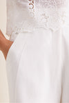 White Timeless Wide Leg Pants