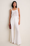 White Timeless Wide Leg Pants