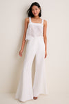 White Timeless Wide Leg Pants