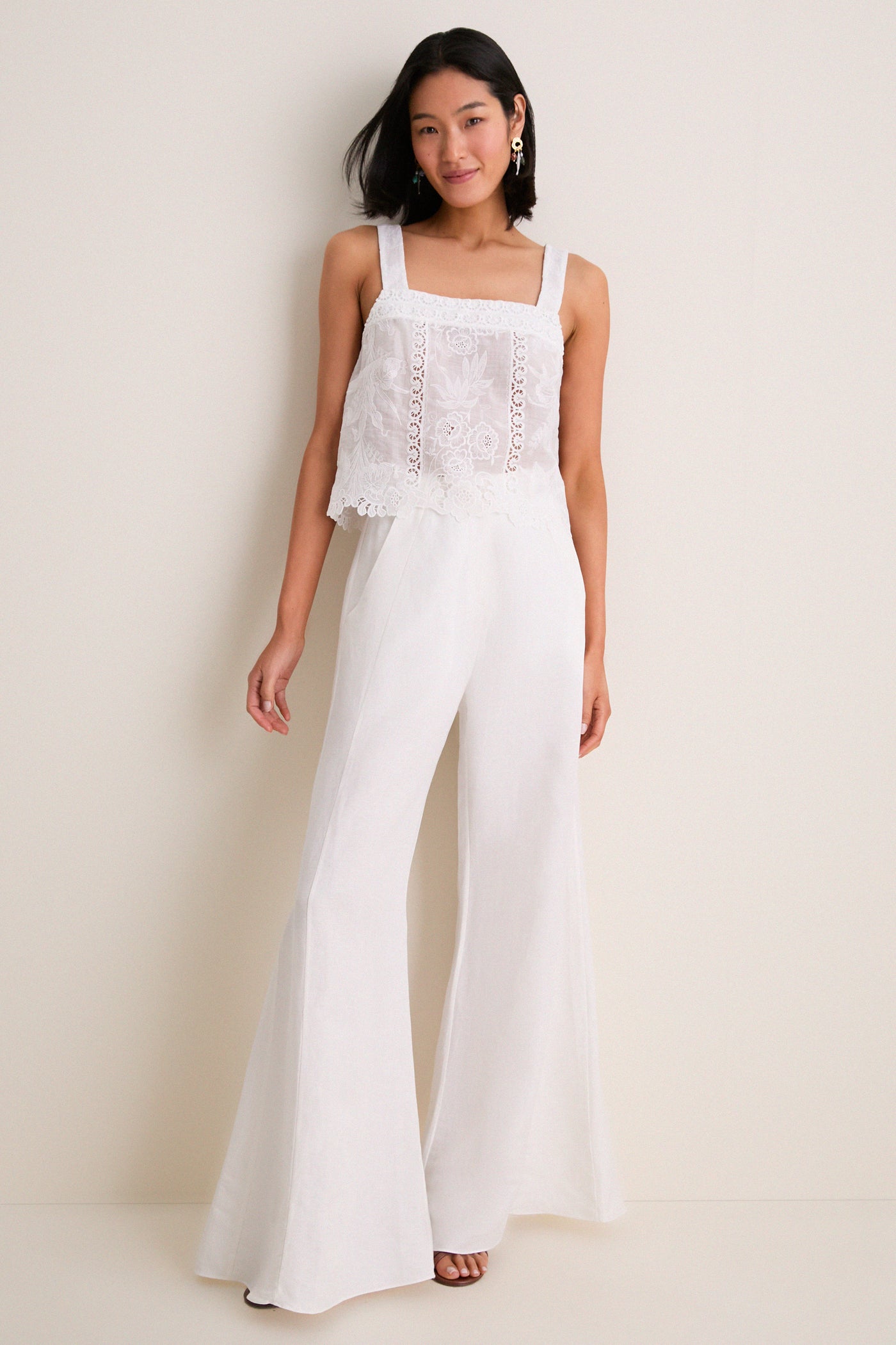 White Timeless Wide Leg Pants