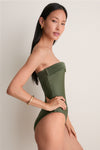 Olive Strapless Swimsuit