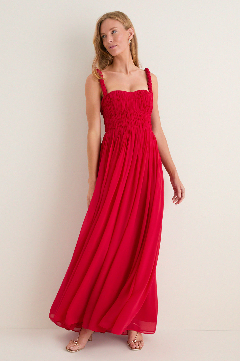 Vermilion Angelina Ruffled Gown