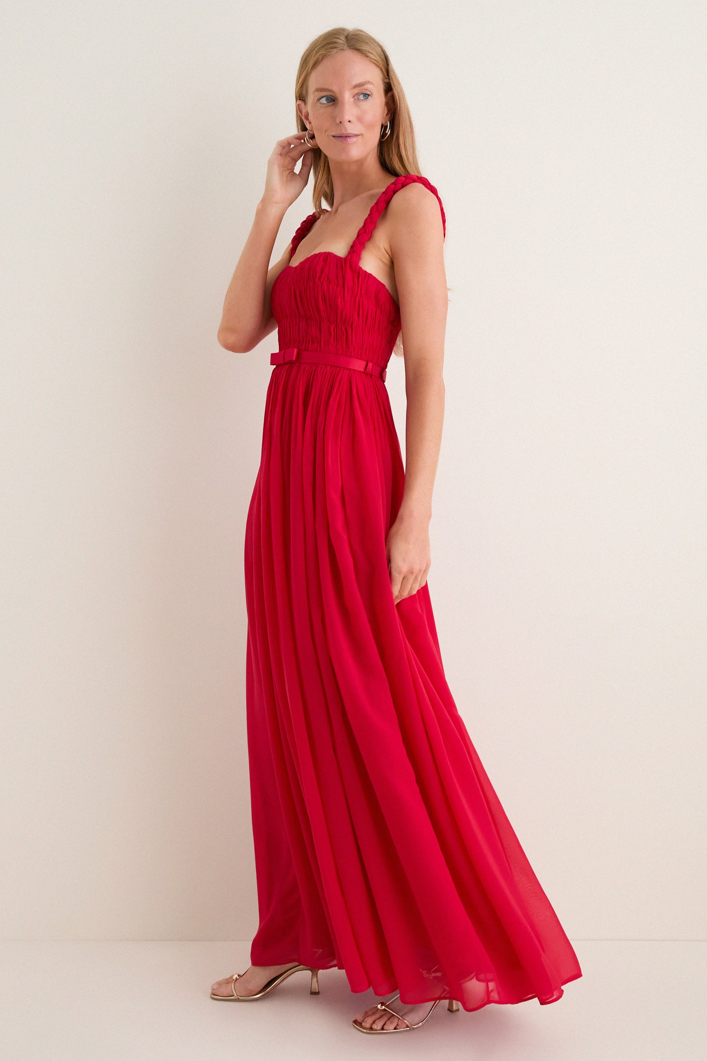 Vermilion Angelina Ruffled Gown