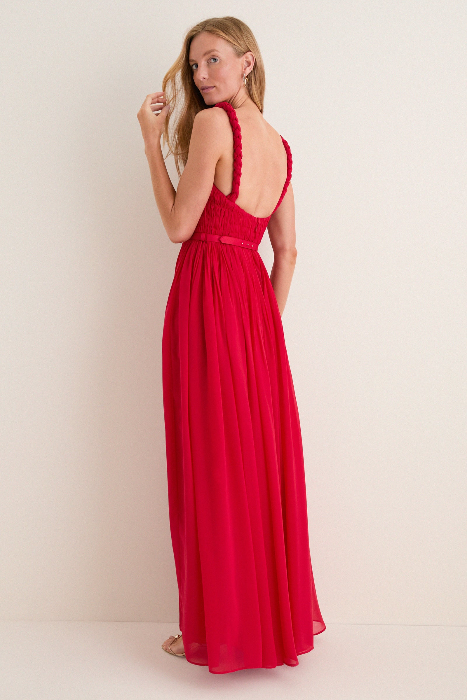 Vermilion Angelina Ruffled Gown