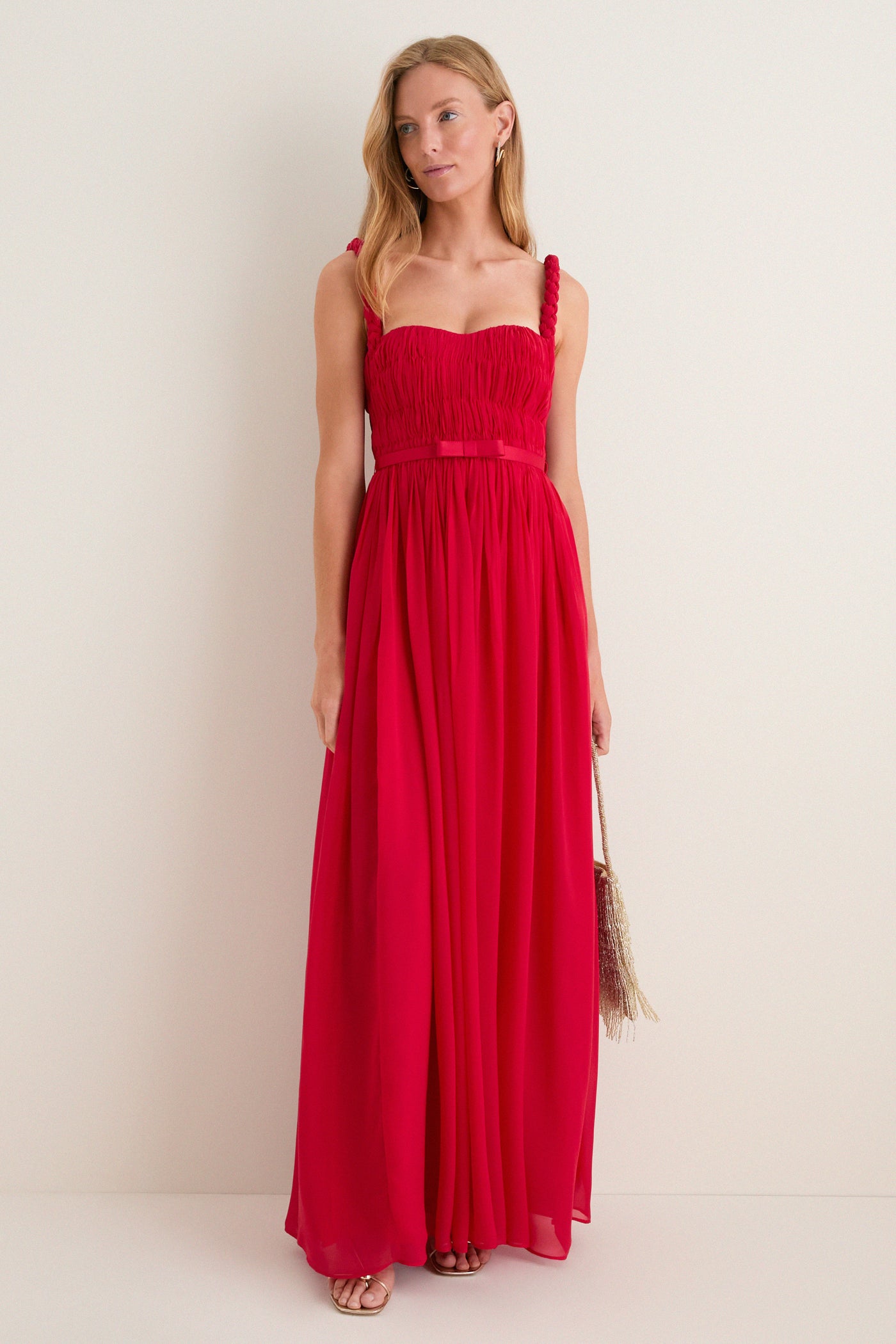 Vermilion Angelina Ruffled Gown