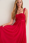 Vermilion Angelina Ruffled Gown