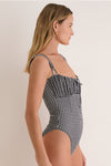 Black and White Gingham Victoria One Piece