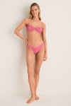 Red Micro Gingham Lulu Added Coverage Bikini Bottom