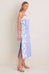 Light Blue Motif Denver Midi Dress