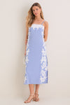 Light Blue Motif Denver Midi Dress