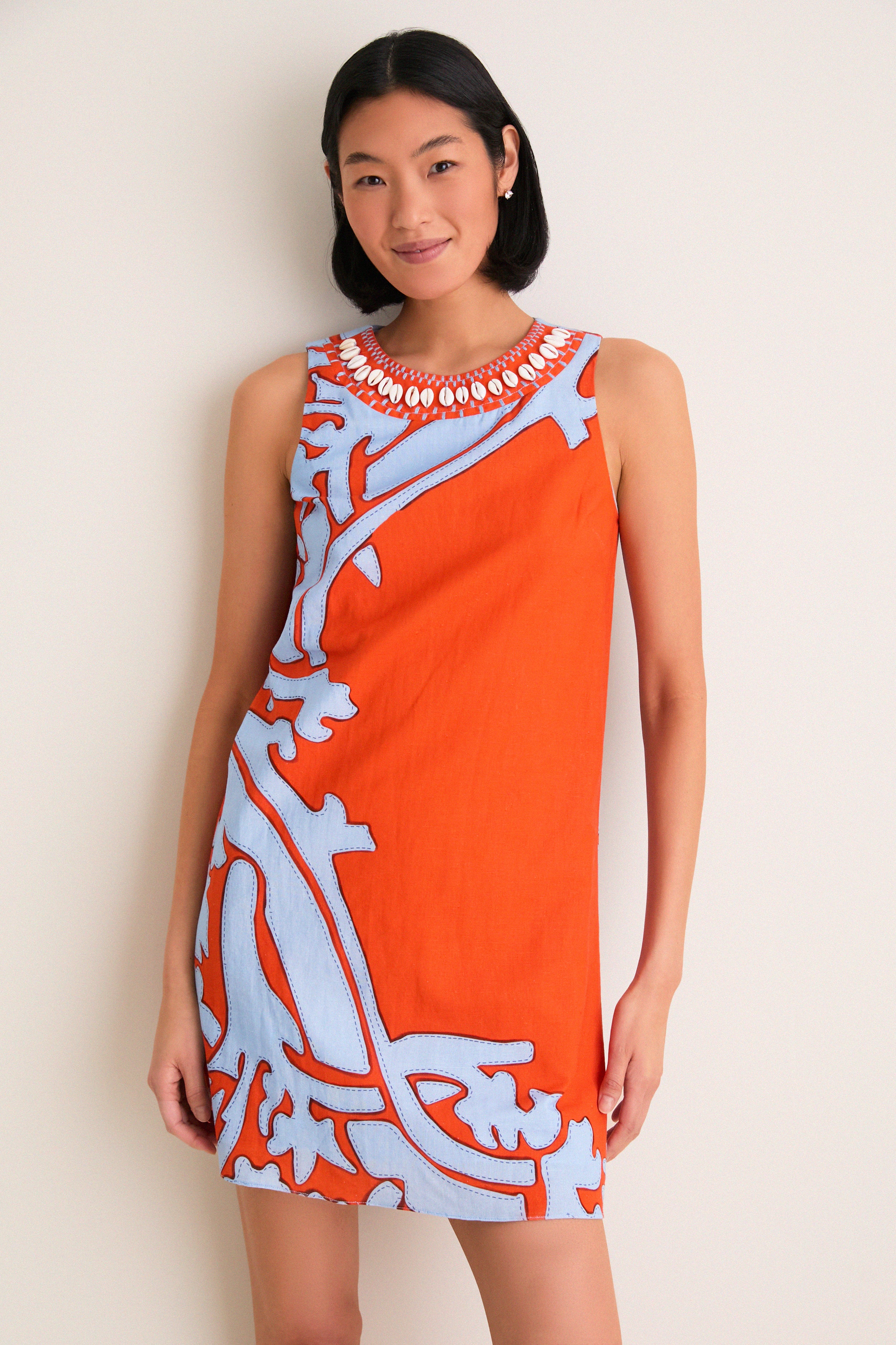 Coral Art Evelyn Dress