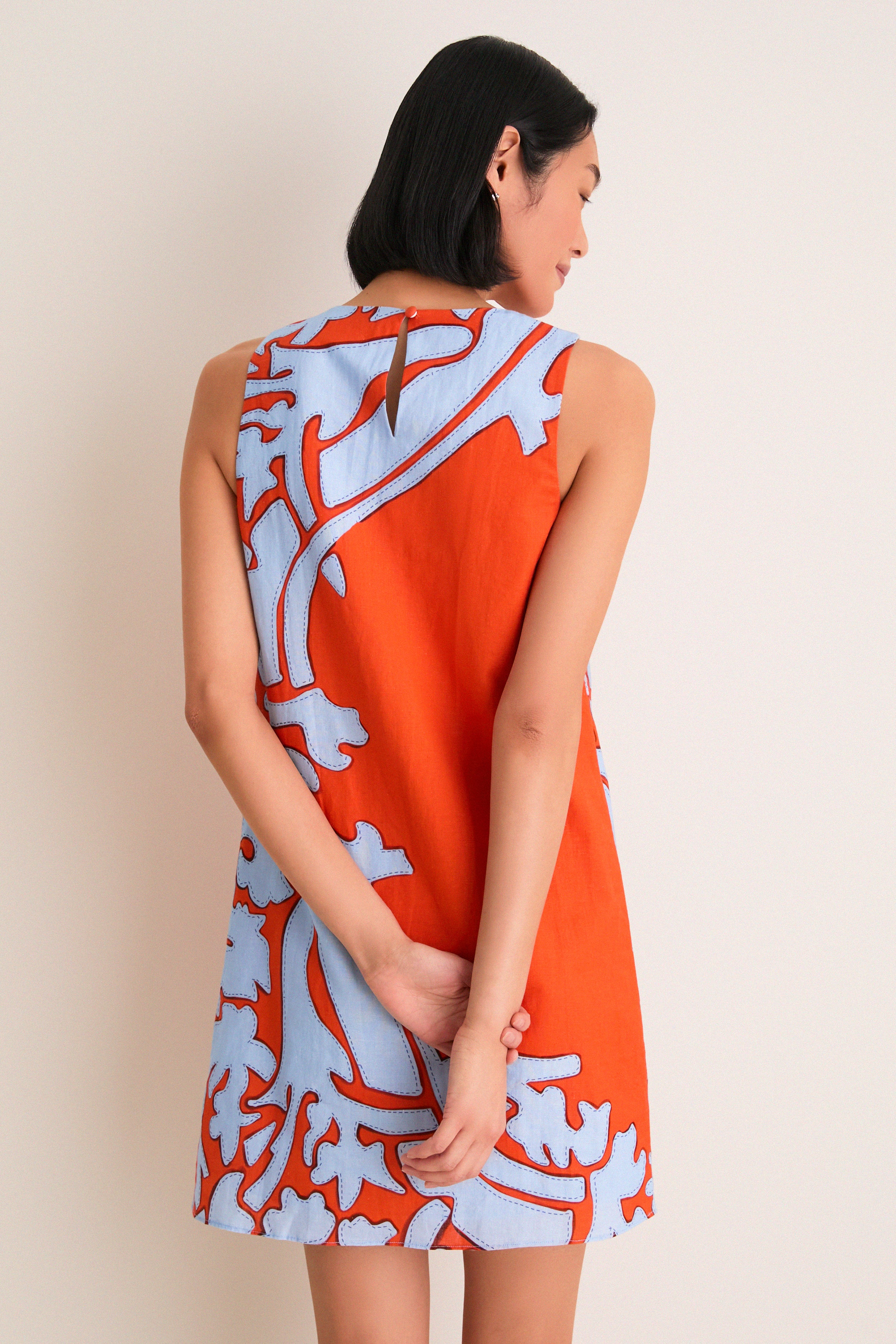 Coral Art Evelyn Dress