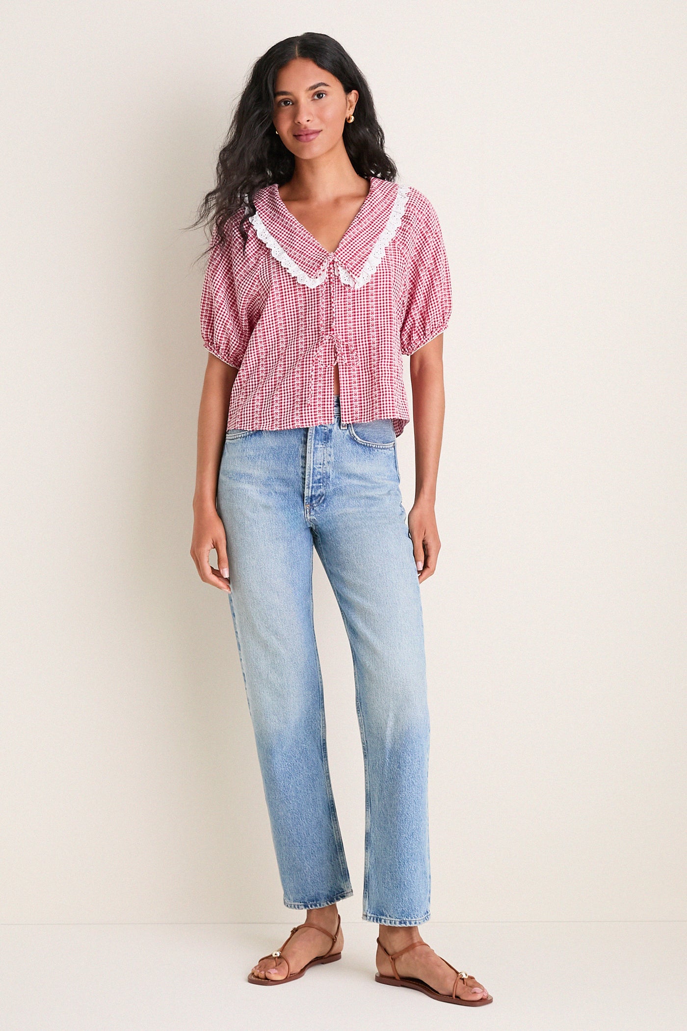 Red Gingham Toto Blouse