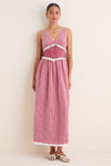 Red Gingham Karima Maxi Dress