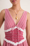 Red Gingham Karima Maxi Dress