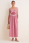 Red Gingham Karima Maxi Dress
