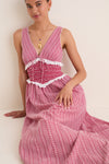 Red Gingham Karima Maxi Dress