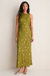 Pistachio with Silver Elina Maxi Dress