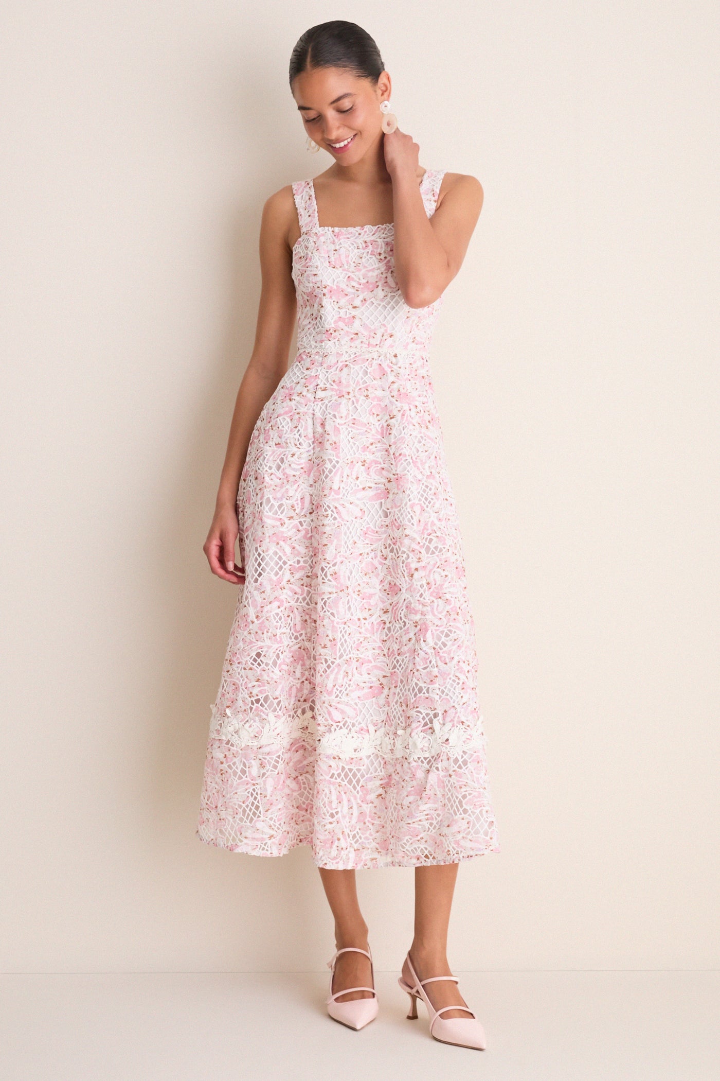 Pink Multi Valencia Midi Dress | Elliatt Pink Multi Valencia Midi Dress | Elliatt