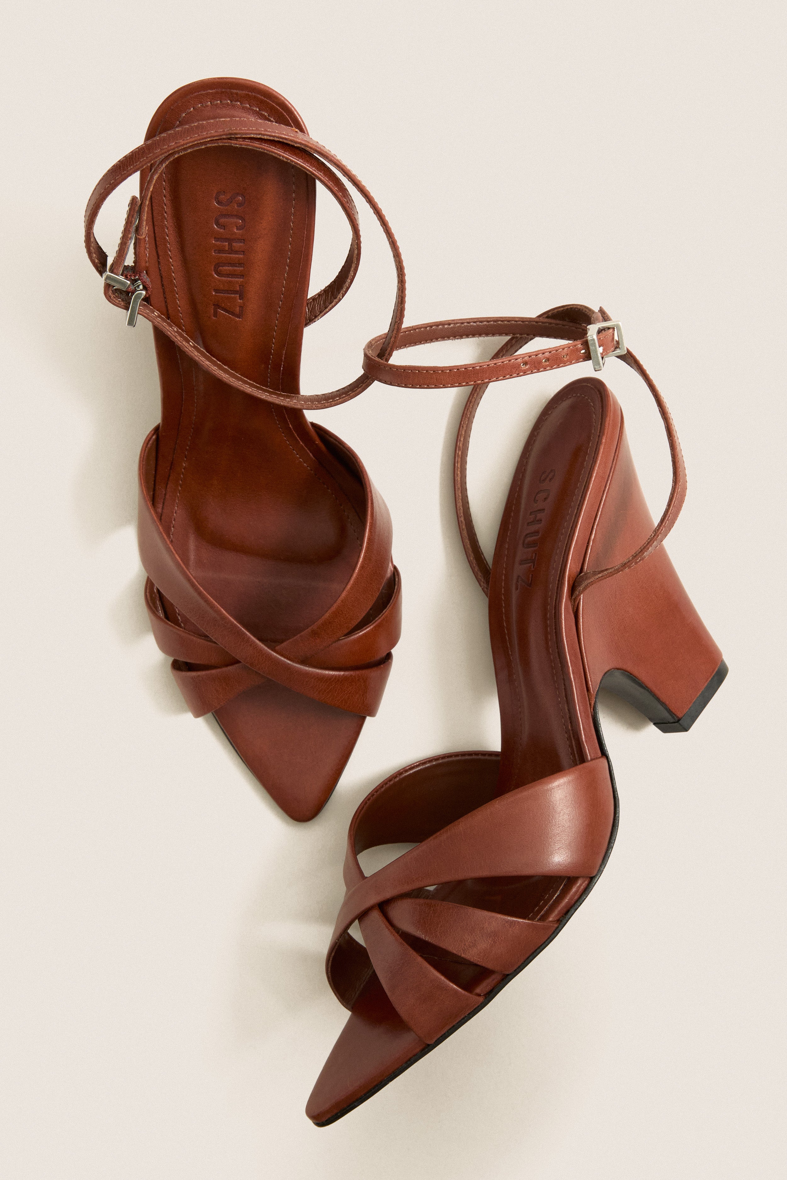 Warm Toffee Keefa Wood Heels | Schutz
