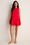 Red Giovanna Shift Mini Dress
