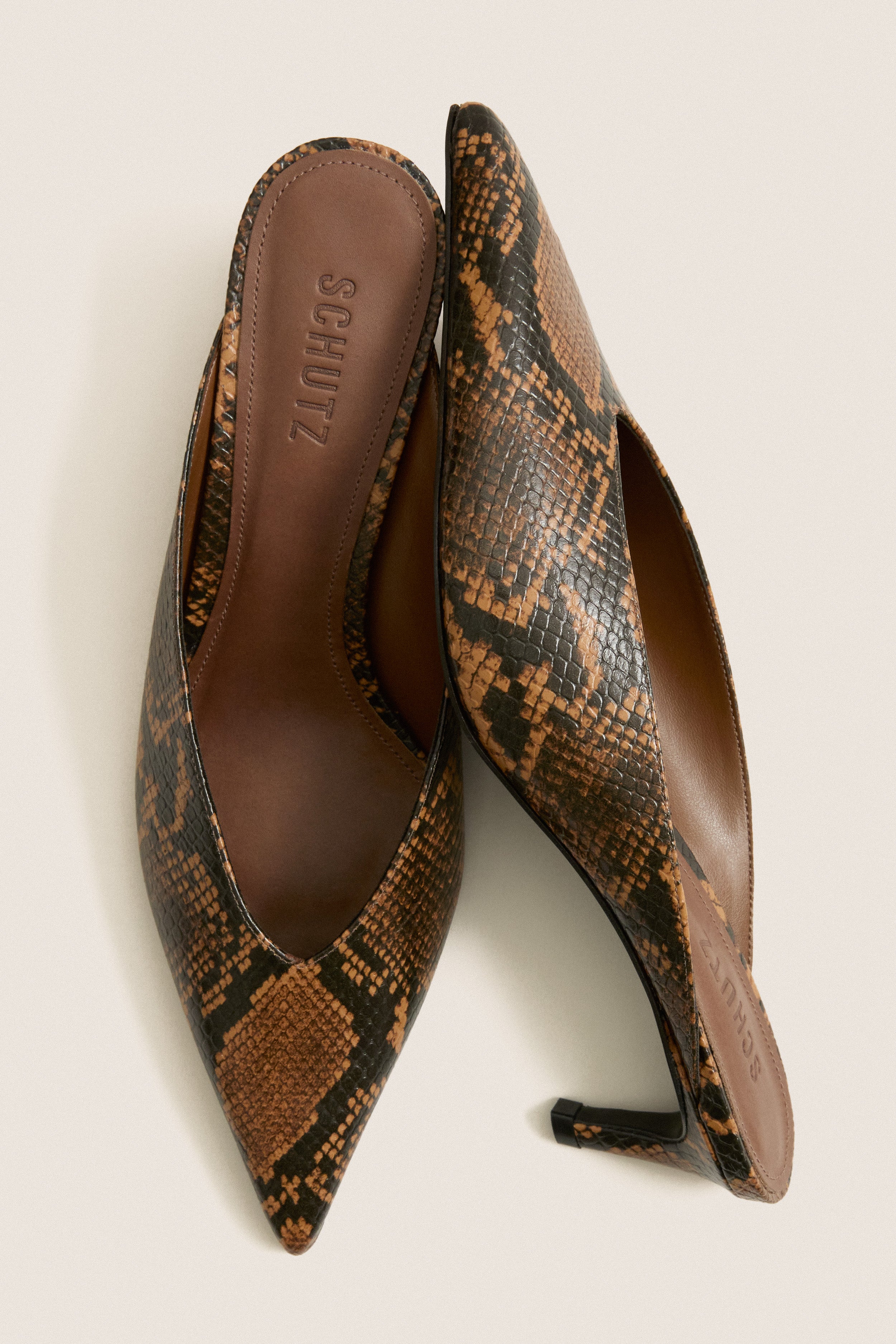 Pecan Brown Loren Mid Heels | Schutz