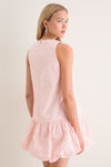Peach Ivory Aurora Sleeveless Mini Dress