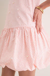 Peach Ivory Aurora Sleeveless Mini Dress