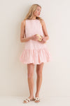 Peach Ivory Aurora Sleeveless Mini Dress