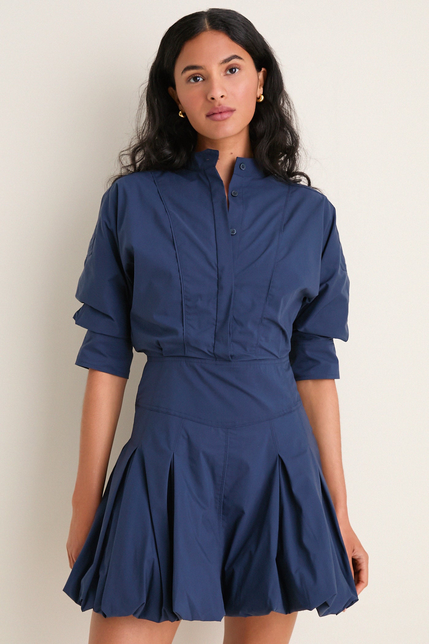 Midnight Effie Bubble Mini Dress
