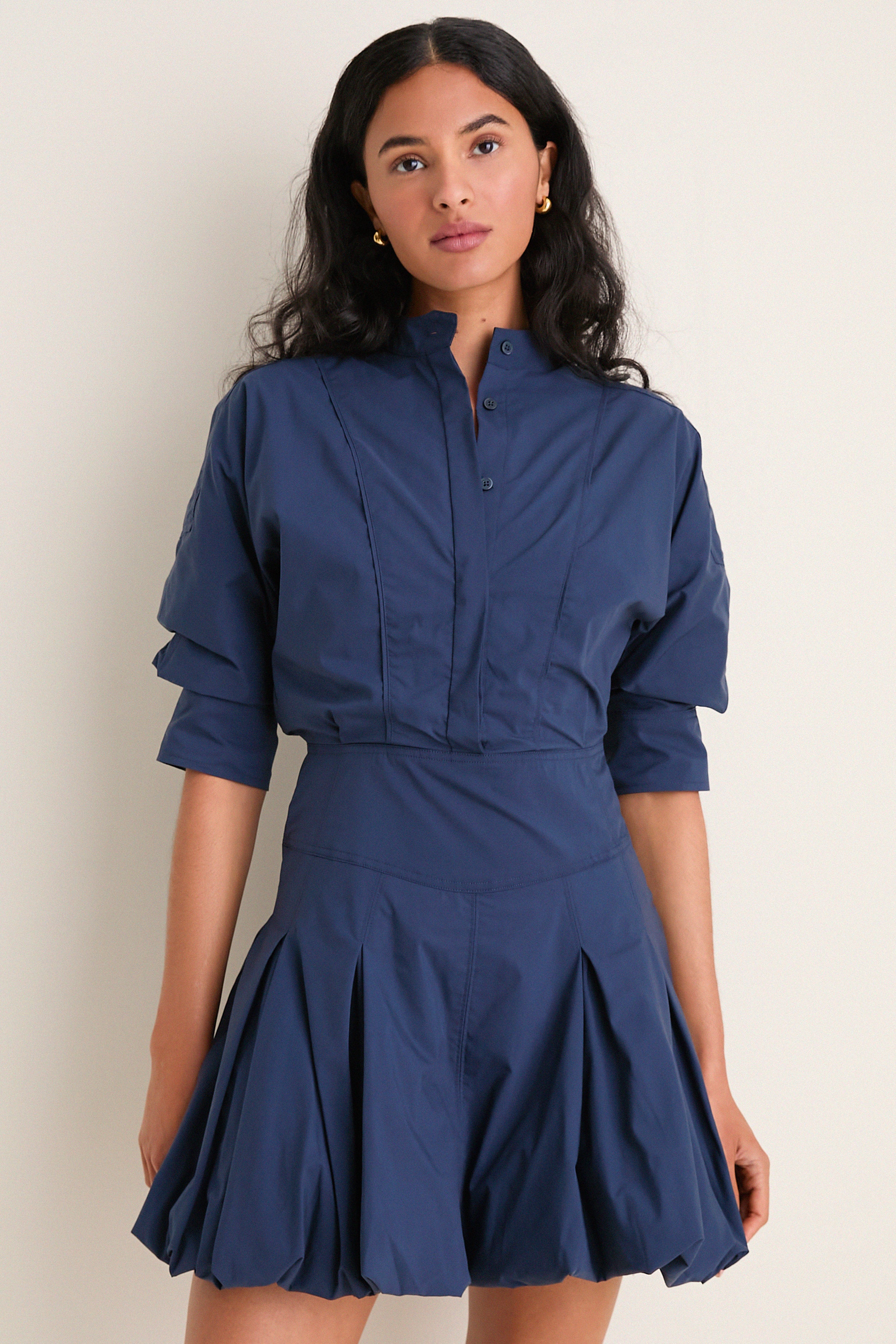 Midnight Effie Bubble Mini Dress