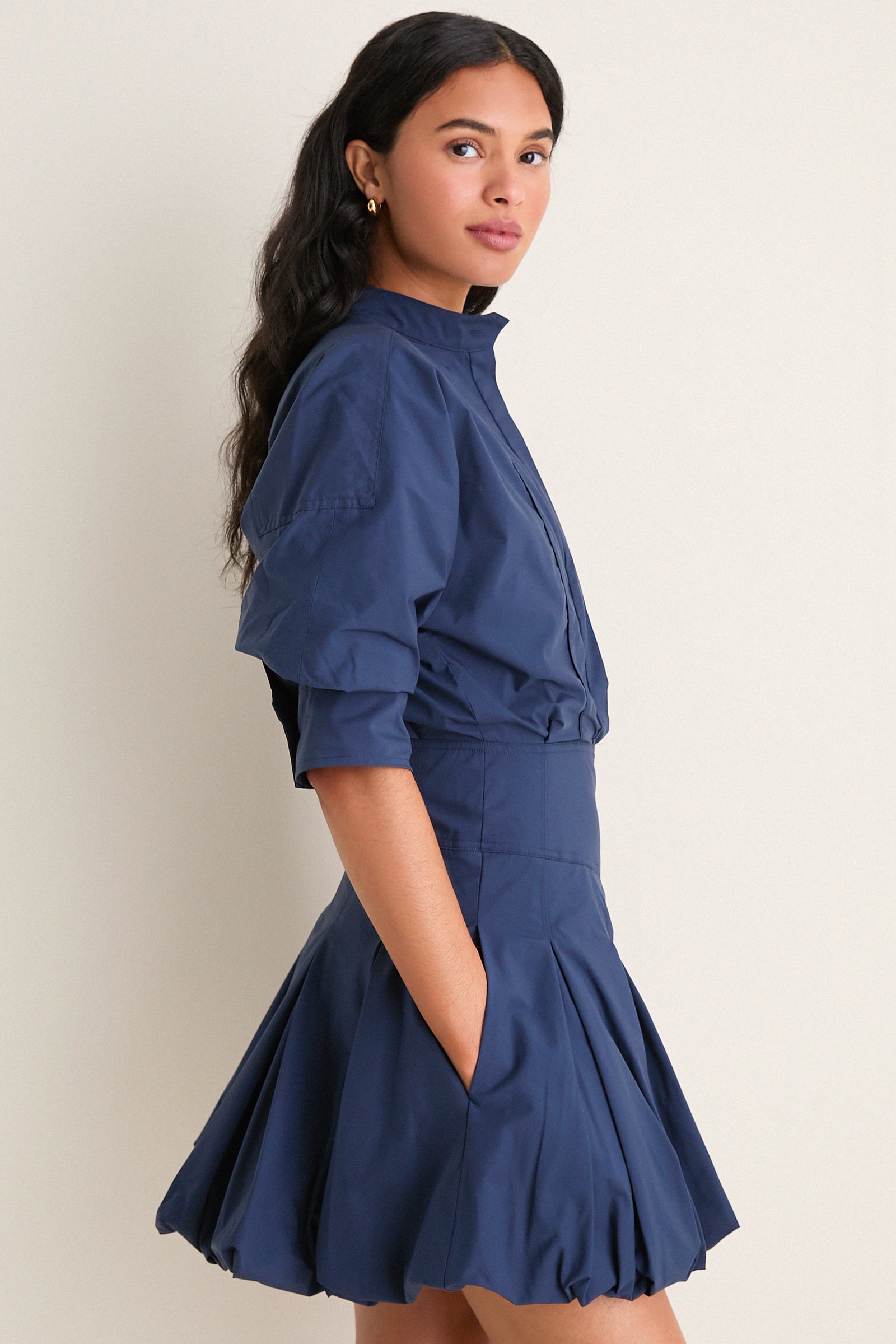 Midnight Effie Bubble Mini Dress
