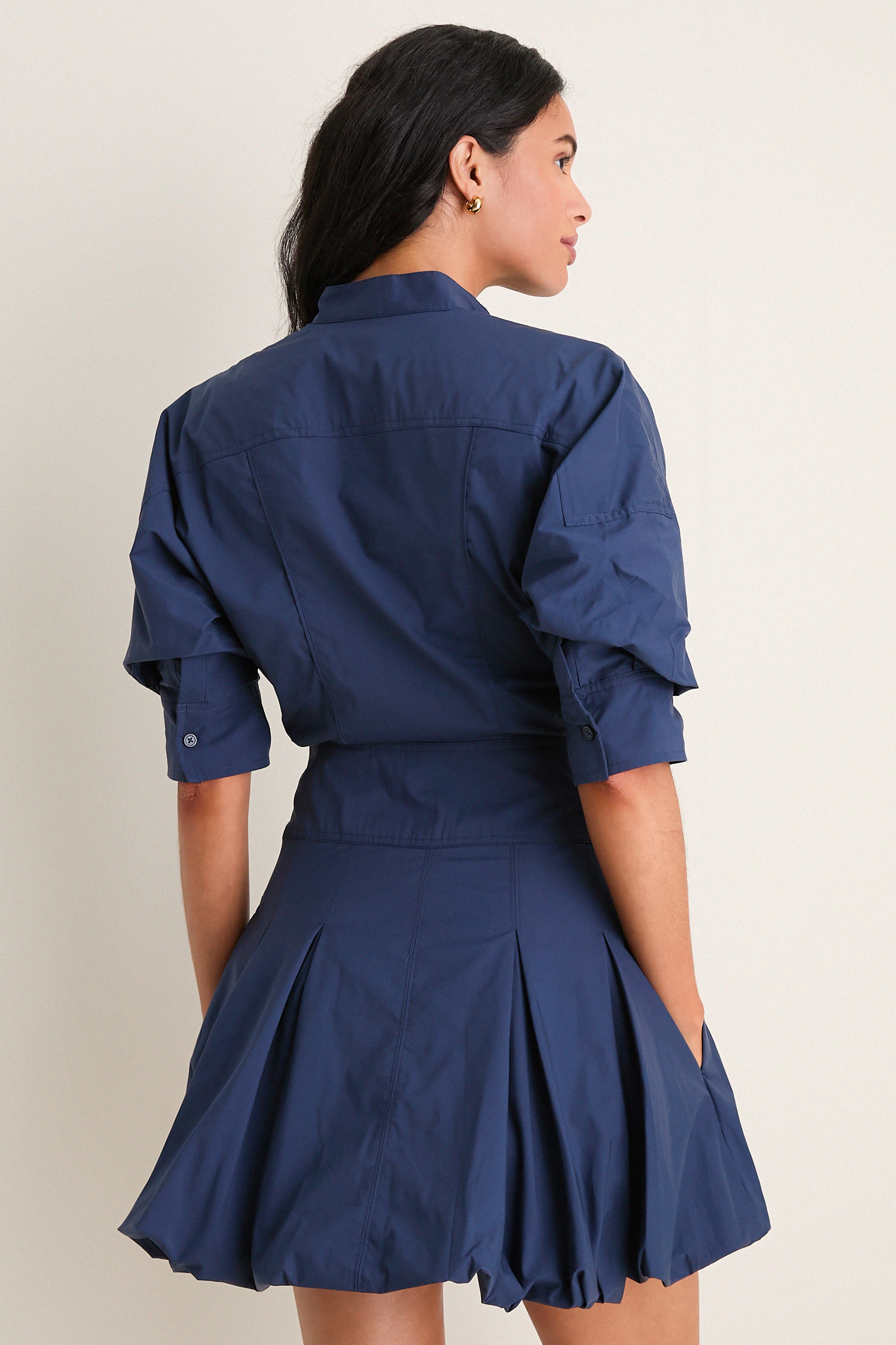 Midnight Effie Bubble Mini Dress