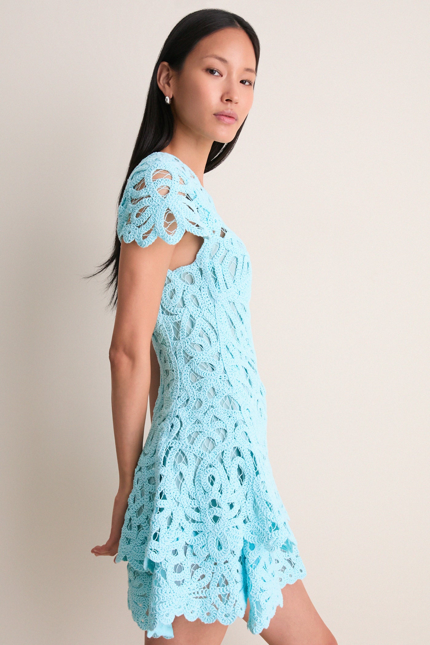 Pool Lina Laced Guipure Mini Dress