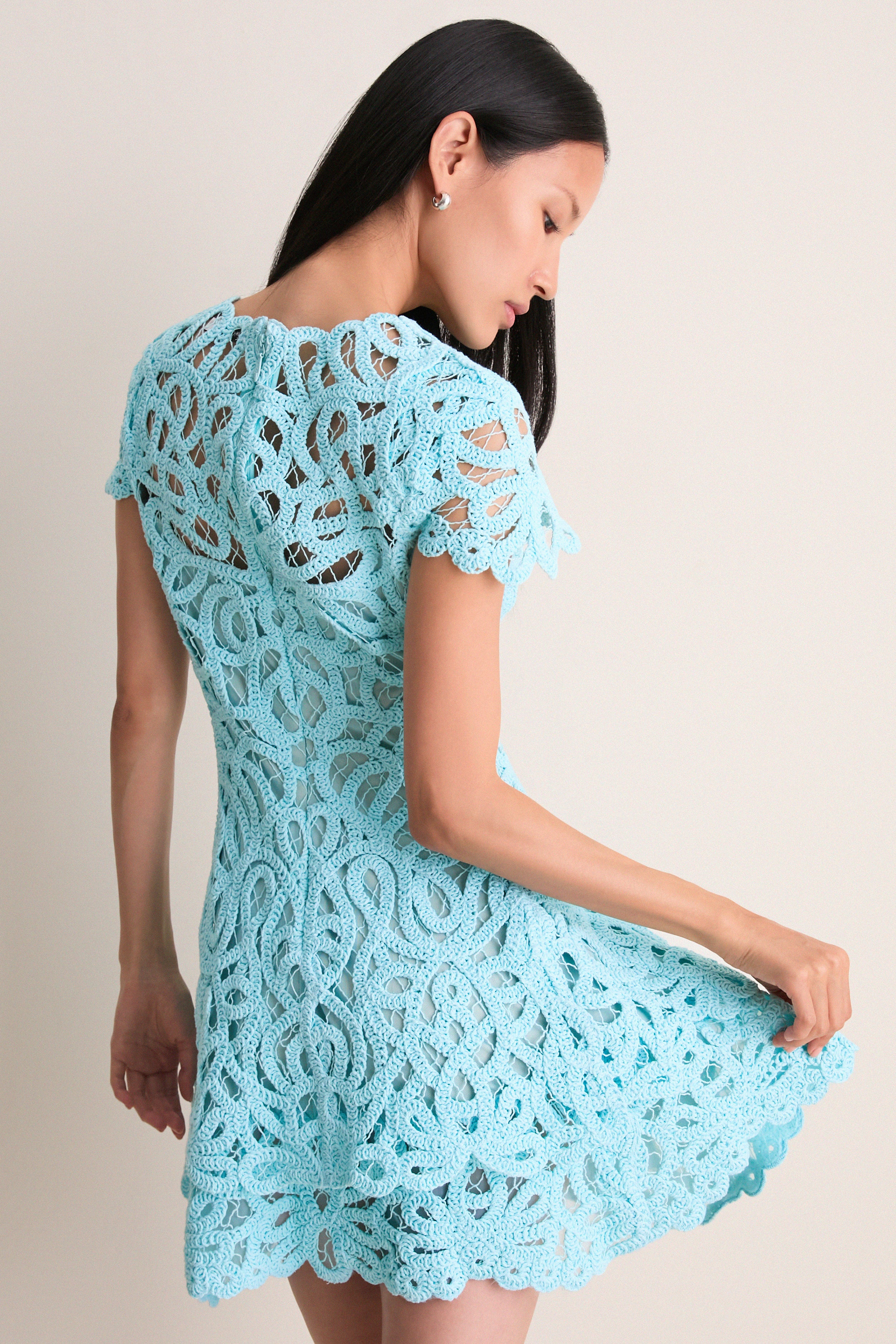 Pool Lina Laced Guipure Mini Dress | SIMKHAI