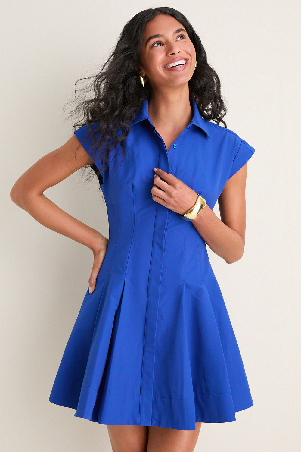 Blueberry Clemmie Cotton Mini Dress | SIMKHAI Blueberry Clemmie Cotton Mini Dress | SIMKHAI